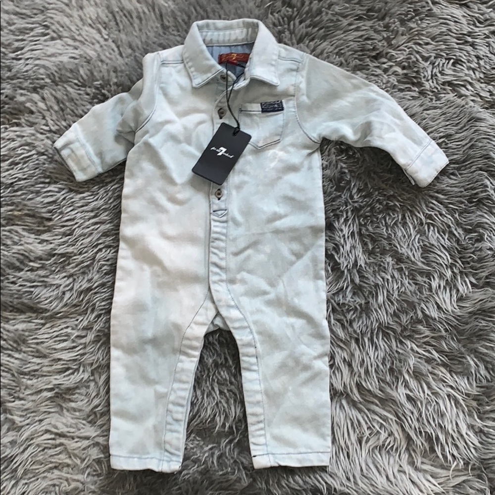 Baby Seven Jean’s denim long sleeve body suit
